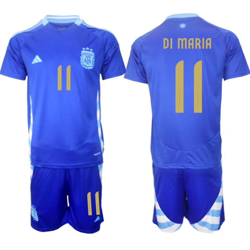 Men 2024-2025 Season Argentina away blue #11 Soccer Jersey